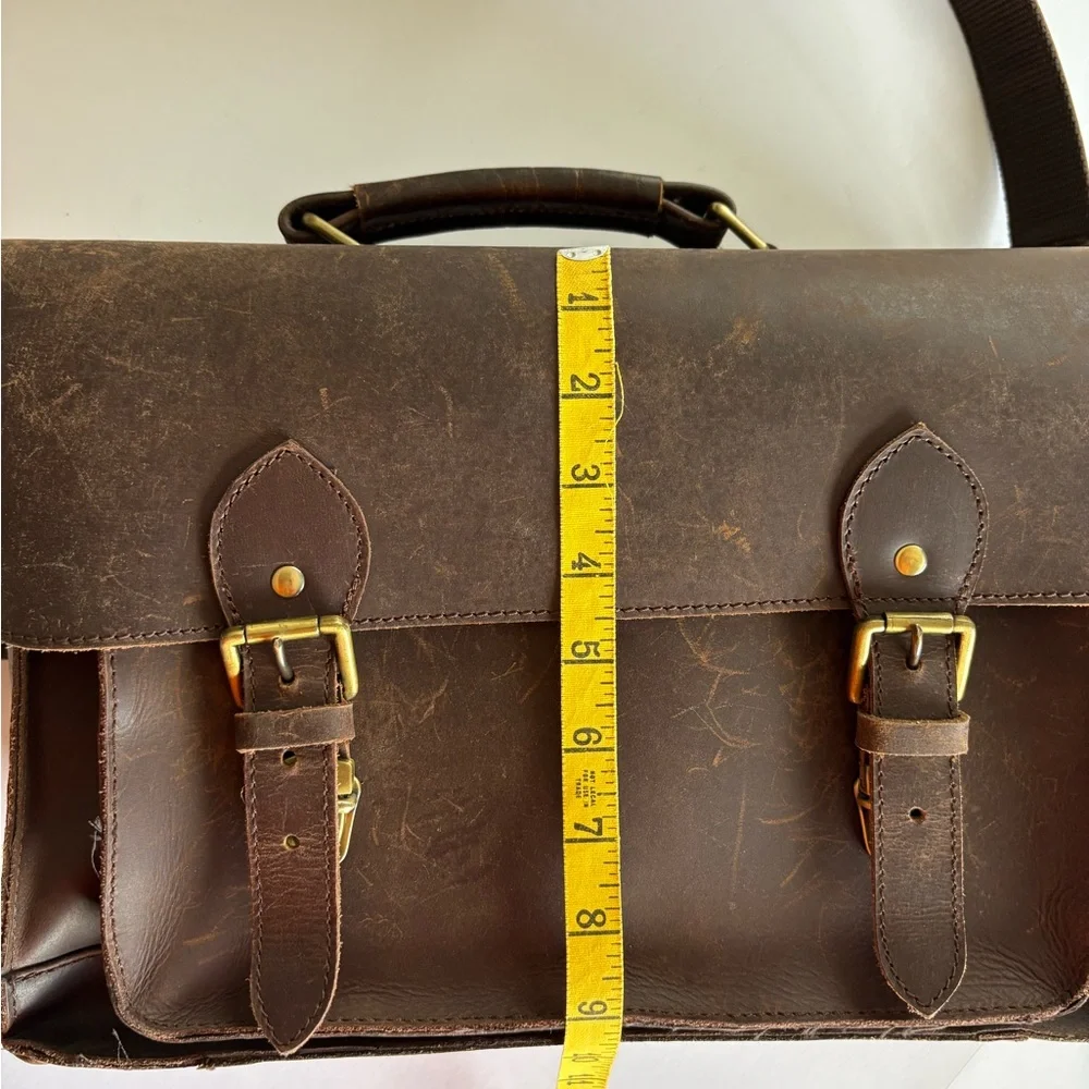 Purple Relic Classic Brown Leather Bag